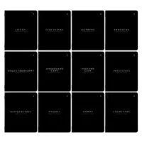 Тетради предметные, КОМПЛЕКТ 12 ПРЕДМЕТОВ 48 л., пластиковая обложка, BRAUBERG "BLACK MODE", 405541
