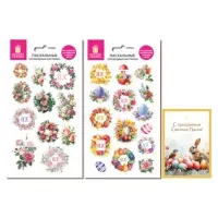Переводные картинки для яиц, НАБОР №4, 2 листа 20x11 см, открытка, ЗОЛОТАЯ СКАЗКА, 592653