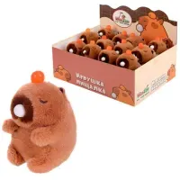 Игрушка пищалка мягкая "Капибара со жвачкой", высота 11 см, WOOZOO (ВУЗУ), 666198
