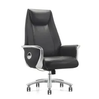 Кресло HAWASAN (ХАВАСАН) PREMIUM EX-800, до 200 кг, синхромеханизм, алюминий, экокожа, черное, 533234