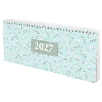 Планинг датированный 2027 285х112 мм, STAFF, гребень, картонная обложка, 64 листа, "Паттерн", 118704