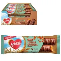 Печенье глазированное ЛЮБЯТОВО с солёной карамелью, 50 г, 12119597