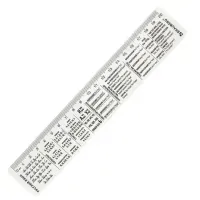 Линейка пластиковая 20 см BRAUBERG, справочная, русский язык, 210899