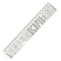 Линейка пластиковая 20 см BRAUBERG, справочная, английский язык, 210900