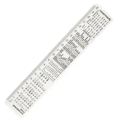 Линейка пластиковая 20 см BRAUBERG, справочная, английский язык, 210900