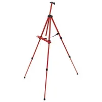 Мольберт-тренога металлический, телескопический, красный, 110х164х91 см, чехол, BRAUBERG ART BASIC, 192750