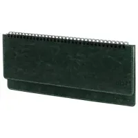 Планинг датированный 2027, 305х140 мм, BRAUBERG "Imperial", под кожу, зеленый, 118198