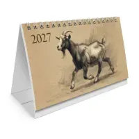 Календарь-домик настольный на гребне с бегунком, 2027 г., BRAUBERG, 160х105 мм, "Символ 2027", 118476