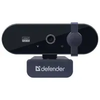 Веб-камера DEFENDER G-lens 2590 QHD, 3,7 Мп, микрофон, USB 2.0, регулируемый крепеж, черная, 63113