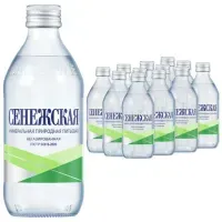Вода негазированная минеральная СЕНЕЖСКАЯ ГОСТ 0,33 л, стеклянная бутылка, 4600286110774