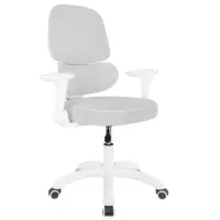 Кресло детское с поясничной поддержкой BRABIX KIDS "MG-225", сетка/ткань TW, серое, 533318