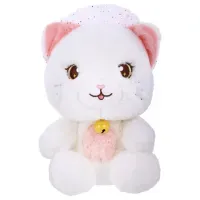 Игрушка мягкая "Котик", высота 23 см, цвет белый, WOOZOO (ВУЗУ), 666785