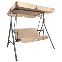 Качели садовые NOSTRESS (НОСТРЕСС) RELAX SC-001, 2 места, Ш140хГ110хВ153 см, мягкое сиденье, бежевый, 680053