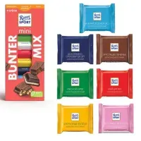 Шоколад порционный 1 плитка RITTER SPORT, ассорти, 16,67 г, "Яркая коллекция"