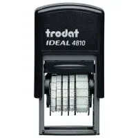 Датер-мини месяц ЦИФРАМИ ДЛЯ БАНКА, оттиск 20х3,8 мм, синий,TRODAT IDEAL 4810P2, корпус черный, подушка, 218614