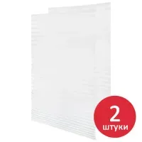 Жалюзи-плиссе, штора тканевая самоклеящаяся КОМПЛЕКТ 2 шт., BRABIX, 90х180 см, СТАНДАРТ+, 80 г/м2, цвет белый, 700009