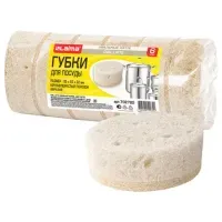 Губки для посуды 9,5х6,5х3,2 см, ОВАЛЬНЫЕ, КОМПЛЕКТ 6 штук, ПЕНОЭФФЕКТ, ПОРИСТЫЕ, "LATTE", LAIMA, 702720