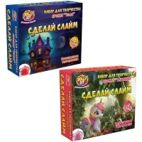 Слайм, набор "Сделай слайм" 3 шт., 3 цвета с наполнителем АССОРТИ, 2 вида, JOLLY JOT (ДЖОЛЛИ ДЖОТ), 665988