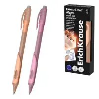 Ручка стираемая гелевая ERICH KRAUSE "ErgoLine Magic Stick&Grip Prima", СИНЯЯ, линия 0,5 мм, 65671