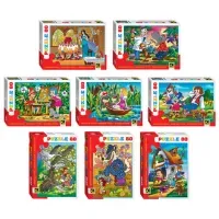 Пазл картонный 80 элементов, Любимые герои, АССОРТИ, поле 23х16,5 см, STEP PUZZLE