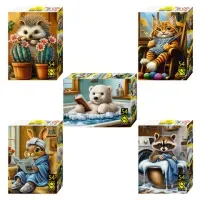 Пазл картонный 54 элемента, Время уюта, АССОРТИ, поле 18х13 см, STEP PUZZLE