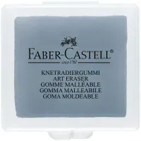Ластик-клячка Faber-Castell, формопласт, 40*35*10мм, серый, пластик. контейнер