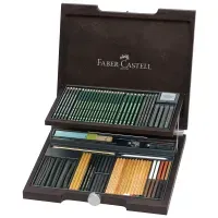 Набор художественных изделий Faber-Castell "Pitt Monochrome", 85 предметов, дерев. коробка