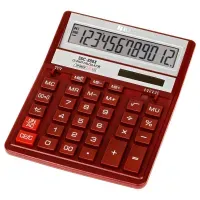 Калькулятор настольный Eleven SDC-888X-RD, 12 разрядов, двойное питание, 158*203*31мм, красный