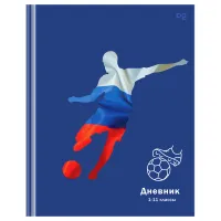 Дневник 1-11 кл. 48л. (твердый) BG "Русский футбол", матовая ламинация, выб.лак
