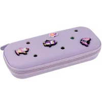 Пенал 1 отделение,  235*43*100 мм, Berlingo, "EVA lilac", внутренний карман-сетка на молнии, откидная планка, ЭВА материал