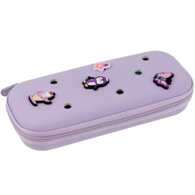 Пенал 1 отделение, 235*43*100 мм, Berlingo, "EVA lilac", внутренний карман-сетка на молнии, откидная планка, ЭВА материал