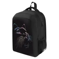 Рюкзак Först Functional "Rainbow Cat" 39*26*10см, 2 отделения, 2 кармана, анатомическая спинка