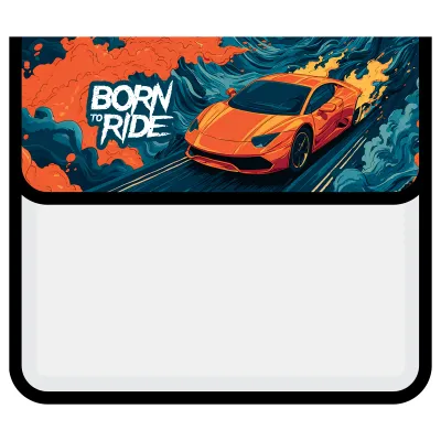 Папка для тетрадей 2 отделения, Först "Born to Ride" (Рожденный ездить), А5, пластик, на липучке