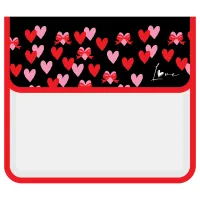 Папка для тетрадей 2 отделения, Först  "Love" (Любовь), А5, пластик, на липучке