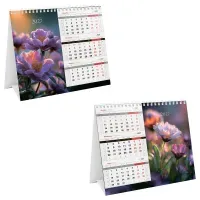 Календарь-домик, 190*170 мм BG "Моно. Цветы", на гребне, 2027г.