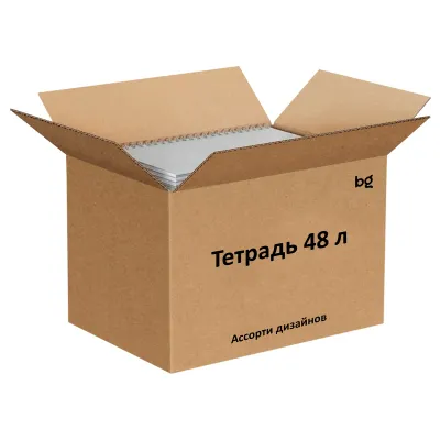 УЦЕНКА-Тетрадь 48л., клетка на гребне BG "Ассорти"