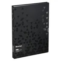 Папка с 40 вкладышами Berlingo "Triangle Black" А4, 24мм,  1000мкм, черная, с внутр. карманом
