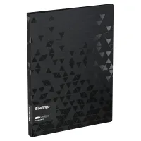 Папка с пружинным скоросшивателем Berlingo "Triangle Black" А4, 17мм, 1000мкм, черная, с внутр. карманом