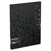 Папка c зажимом Berlingo "Triangle Black" А4, 17мм, 1000мкм, черная, с внутр. карманом