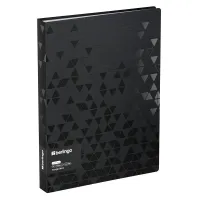 Папка с 60 вкладышами Berlingo "Triangle Black" А4, 30мм,  1000мкм, черная, с внутр. карманом