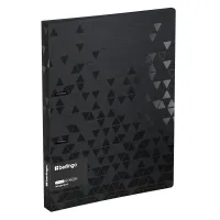 Папка на 2 кольцах Berlingo "Triangle Black", 24мм, 1000мкм, черная, D-кольца, с внутр. карманом