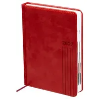 Ежедневник датированный 2027г., А5, 176л., твердый переплет, BG "Vesper Index. Dark red", тёмно-красный, блок с индексной вырубкой