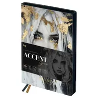 Ежедневник датированный 2027г., А6+, 176л., мягкий переплет, кожзам, BG "Accent",взгляд, фольгированный срез