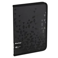 Папка на молнии Berlingo "Triangle Black" А4, 600мкм, черная