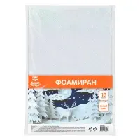 Фоамиран Мульти-Пульти, А4, 10 листов, 1 цвет, 2 мм, с блестками, белый