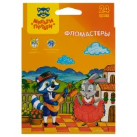 Фломастеры Мульти-Пульти "Енот в Испании", 24цв., смываемые., картон, европодвес