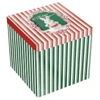 Коробка складная подарочная MESHU "Праздничные игрушки", (28*28*28см), выб лак