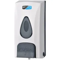 Диспенсер для жидкого мыла BXG SD-1178, наливной, пластик, механический, белый, 0,5л