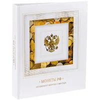 Альбом для монет OfficeSpace "Монеты РФ рег. выпуска с 1991 года", 230*265, на кольцах, 8л., перечень монет, ламинированный