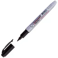 Маркер перманентный CROWN "Multi Marker Super Slim", ЧЕРНЫЙ, тонкий, 1 мм, P-505F